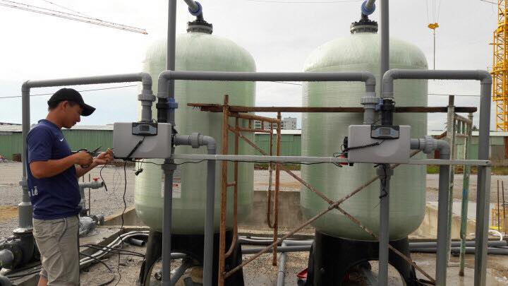 Hệ thống lọc nước tại công trường xây dựng bệnh viện đa khoa Kiên Giang - lọc tổng sinh hoạt