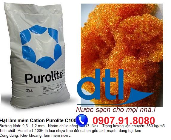 Hạt cations Purolite C100E