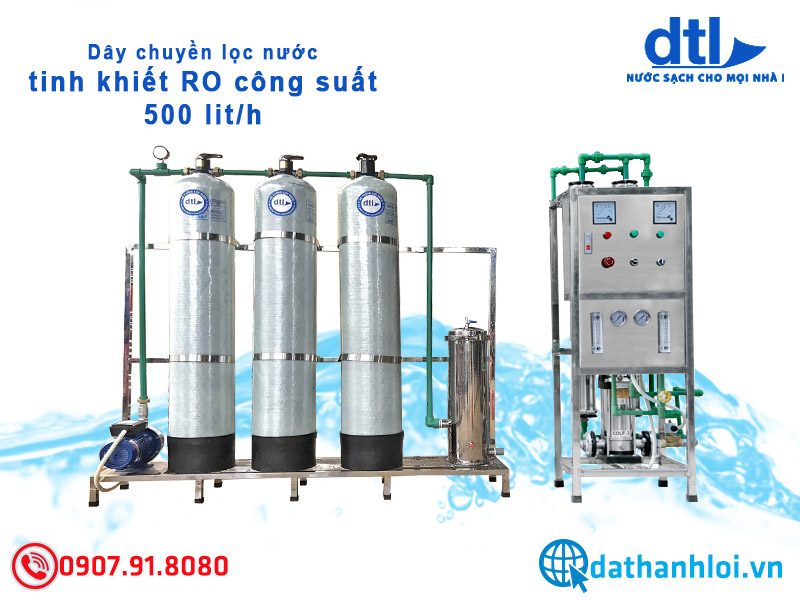 Hệ thống lọc nước tinh khiết RO 500-650 lít/h