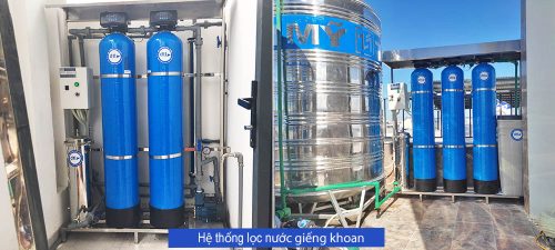 Hệ thống lọc nước giếng khoan sử dụng van sục rửa tự động