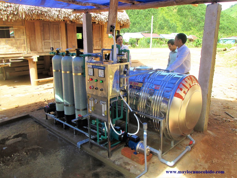 Hệ thống lọc nước 125lit/h được lắp đặt tại nhà văn hóa thôn Xà Ơi 3 - A Vương - Tây Giang - Quảng Nam