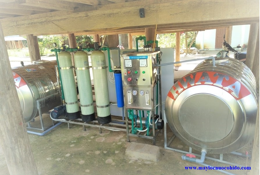 Hệ thống lọc nước 125lit/h được lắp đặt tại nhà văn hóa thôn Xà Ơi 1 - A ương - Quảng Nam