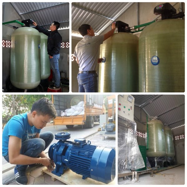 Hệ thống lọc nước giếng khoan 5m3/h dùng sinh hoạt tại chùa Đại Từ Ân - Hà Nội