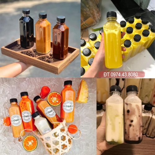 Chai nhựa 300ml vuông