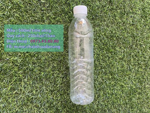 chai nhựa pet 500ml tròn có sóng , chai nhựa tại đà nẵng