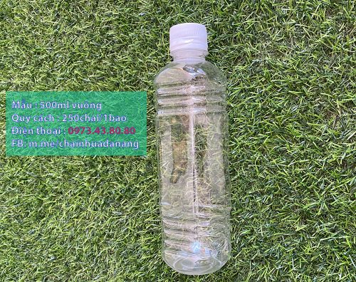 chai nhựa tại đà nẵng dung tích 500ml vuông
