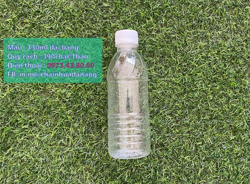 mẫu chai nhựa dung tích 330ml đựng nước ép trái cây, trà sữa, cafe