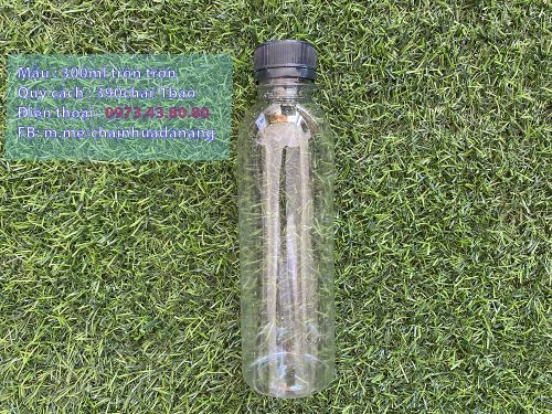 mẫu chai nhựa 300ml đựng trà sữa tại đà nẵng