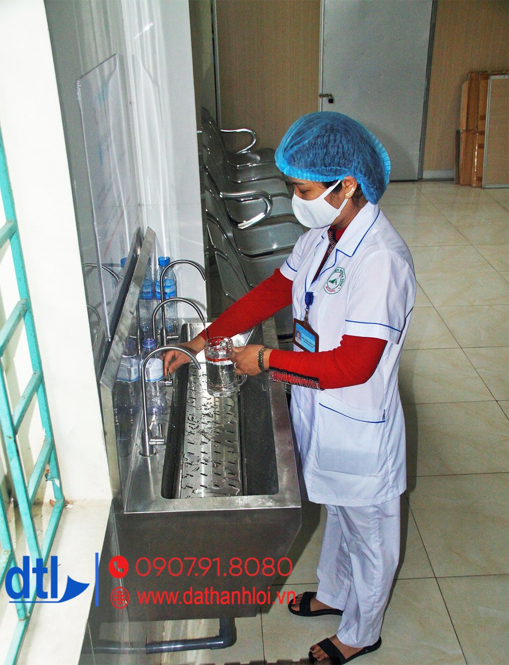 Bệnh viện ĐKKV Yên Minh tự chủ nguồn nước tinh khiết trong mùa dịch COVID-19