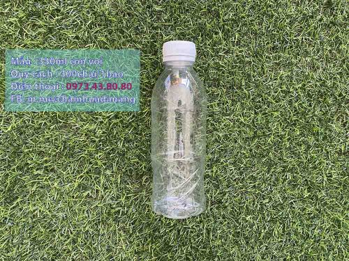 chai nhựa 330ml tròn sóng mẫu con voi