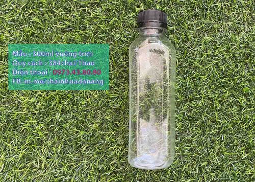 chai nhựa 330ml vuông trơn