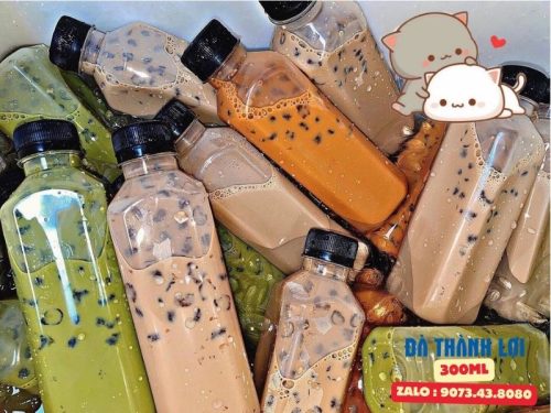 chai nhựa vuông dung tích 300ml