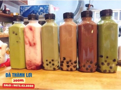 Chai nhựa vuông 300ml F30 đựng trà sữa siêu đẹp