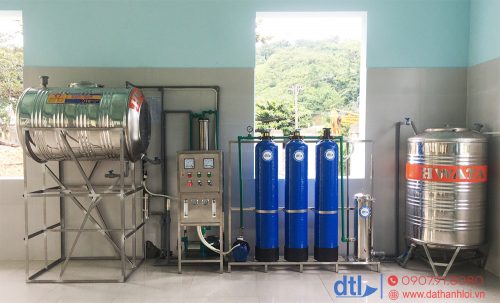 cuối cùng đã hoàn thiện hệ thống máy lọc nước cho bếp ăn của trường