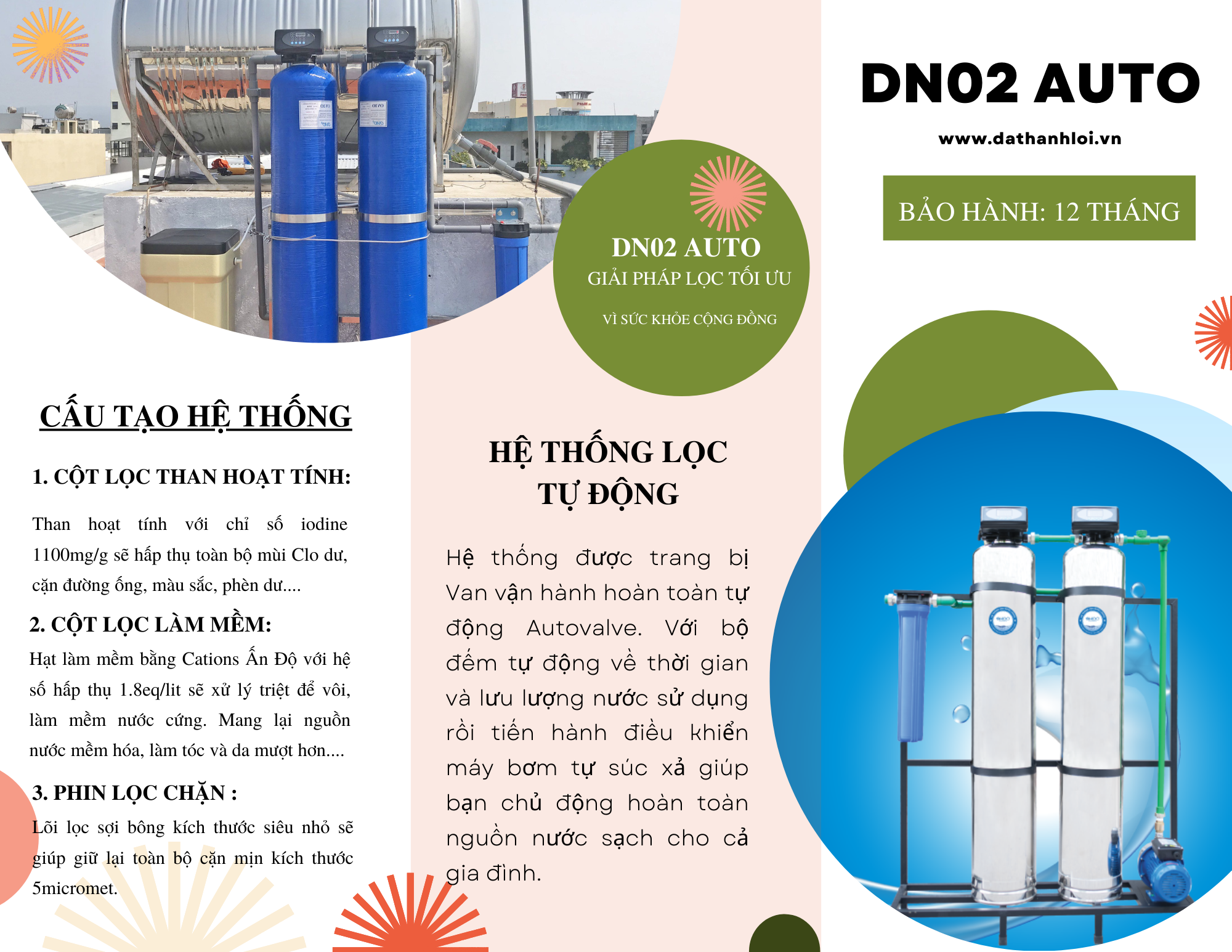 Hệ thống lọc tổng DN02 lọc nước sinh hoạt tại Đà Nẵng