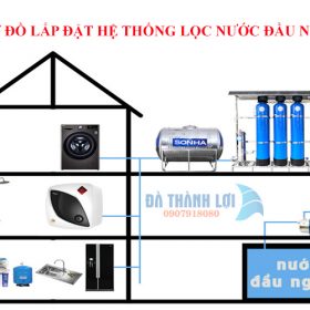 sơ đồ lắp đặt hệ bộ lọc nước tổng đầu nguồn
