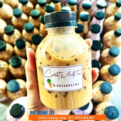 Chai nhựa miệng rộng dung tích 330ml đẹp