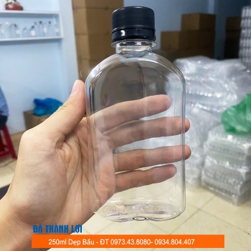Chai nhựa dẹp bầu dung tích 250ml