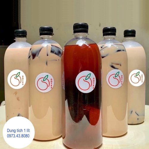 Chai nhựa 1l đựng mật ong, trà sữa, nước ép trái cây
