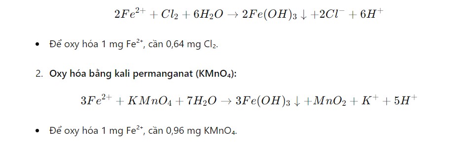 Phản ứng hóa học khử sắt