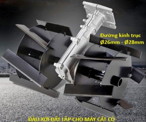 Đầu xới lắp cho máy cắt cỏ phi 26mm - phi28mm