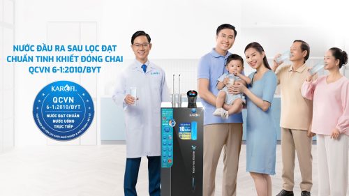 Máy lọc nước nóng lạnh Hydro-ion kiềm Karofi KAE-S86 đạt chuẩn