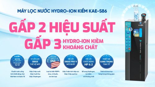 Máy lọc nước nóng lạnh Hydro-ion kiềm Karofi KAE-S86