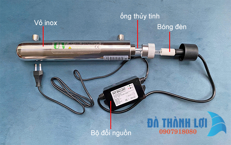 Cấu tạo bộ đèn UV diệt khuẩn nước Cấu tạo bộ đèn UV diệt khuẩn nước