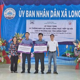 Bàn giao máy lọc nước trường học tại Đồng Tháp
